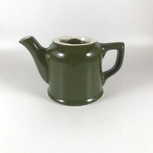 Vintage Hall Green Small Single Serve Individual Teapot & Lid Made in the USA